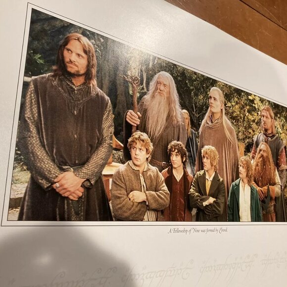 Lord of the Rings Fellowship Of The Ring Lithograph Formed By Elrond - Fan Club - Picture 6 of 6